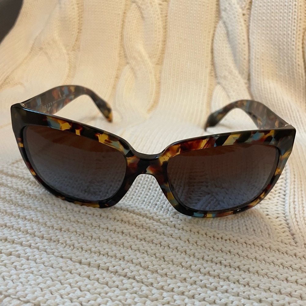 PRADA SPR07P Blue Brown Havana/Tortoise Sunglasses
